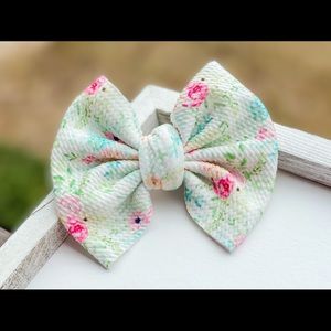Gorgeous Sweet Floral Fabric Bow